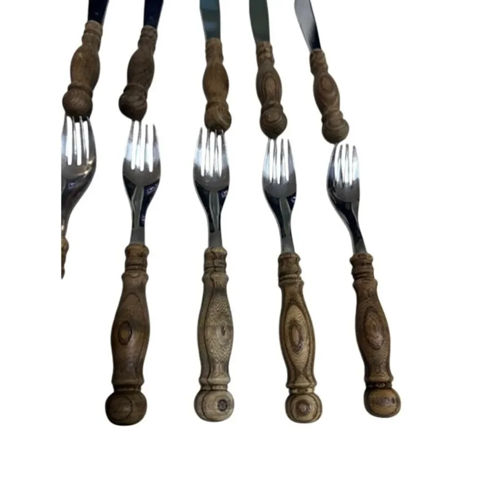 WMF Cromargan Stainless Steel Set of 7 Knife and Fork Set Flatware Silverware
